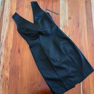 ZAC Zac Posen Black V-Neck tie back Mini Dress